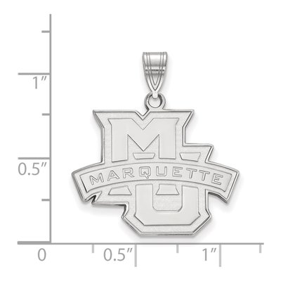 Marquette University 10K White Gold Large Pendant – view 2
