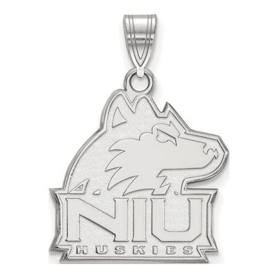 Northern Illinois University 10K White Gold N-I-U Huskies Large Pendant