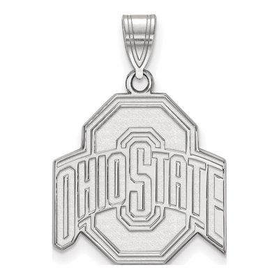 Ohio State University 10K White Gold Large Pendant