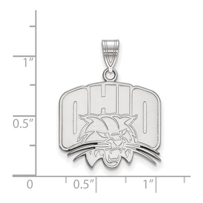 Ohio University 10K White Gold Large Pendant – view 2