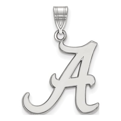 University of Alabama 10K White Gold Large Letter A Pendant