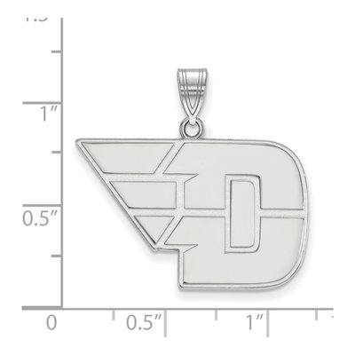 University of Dayton 10K White Gold Large Pendant – view 2