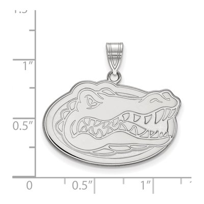 University of Florida 10K White Gold Gator Large Pendant – view 2