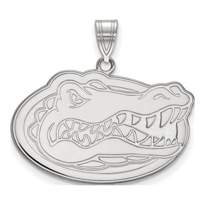 University of Florida 10K White Gold Gator Large Pendant