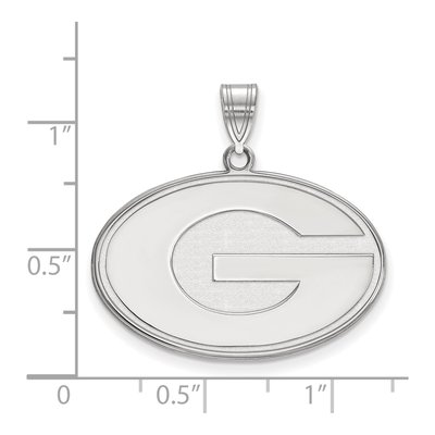 University of Georgia 10K White Gold Large Letter G Pendant – view 2