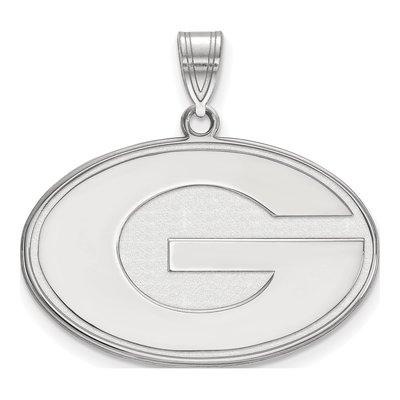 University of Georgia 10K White Gold Large Letter G Pendant