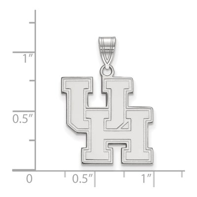 University of Houston 10K White Gold U-H Large Pendant – view 2