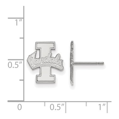 University of Idaho 10K White Gold Vandals Small Stud Earrings – view 2