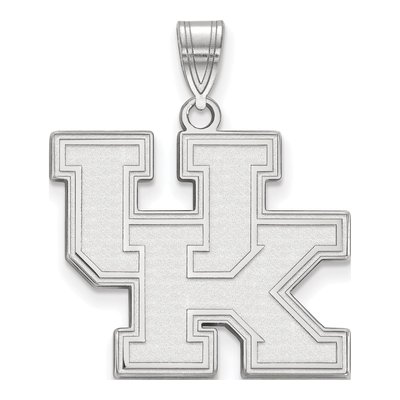 University of Kentucky 10K White Gold U-K Large Pendant