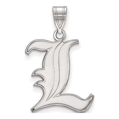 University of Louisville 10K White Gold Large Letter L Pendant