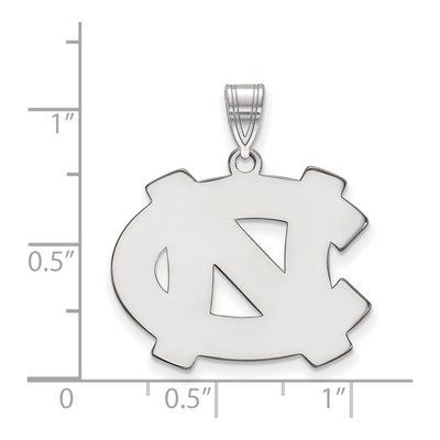 University of North Carolina 10K White Gold N-C Large Pendant – view 2