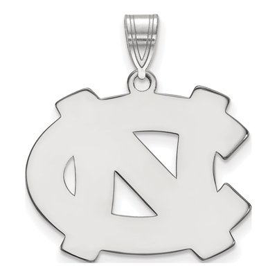 University of North Carolina 10K White Gold N-C Large Pendant