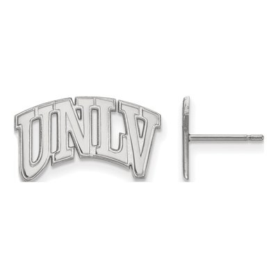 University of Nevada Las Vegas 10K White Gold Of Las U-N-L-V Small Stud Earrings