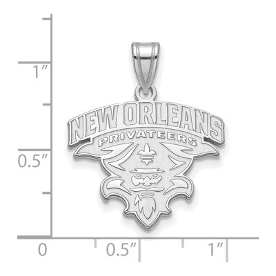 University of New Orleans 10K White Gold Extra Large Pendant – view 2