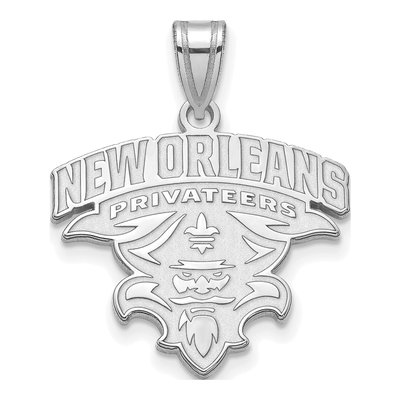 University of New Orleans 10K White Gold Extra Large Pendant