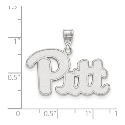 University of Pittsburgh 10K White Gold Large Pendant – view 2