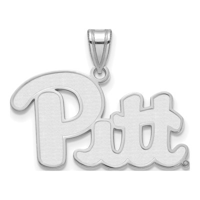 University of Pittsburgh 10K White Gold Large Pendant
