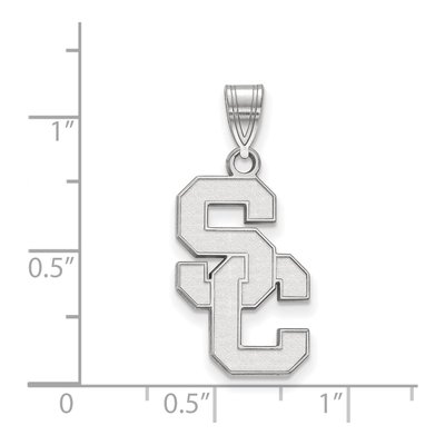University of Southern California 10K White Gold S-C Large Pendant – view 2