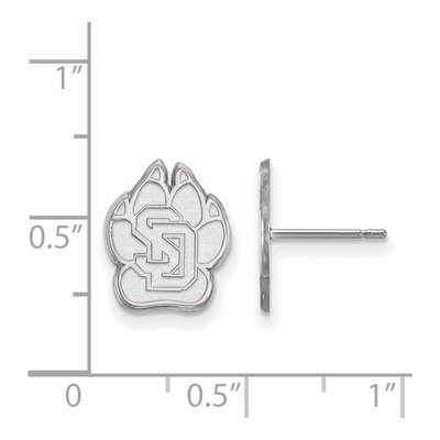 University of South Dakota 10K White Gold Stud Earrings – view 2