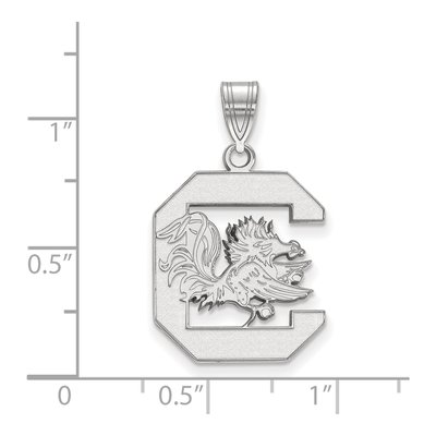 University of South Carolina 10K White Gold Large Pendant – view 2