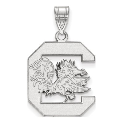 University of South Carolina 10K White Gold Large Pendant