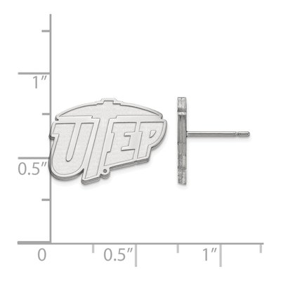 University of Texas at El Paso 10K White Gold Small Stud Earrings – view 2