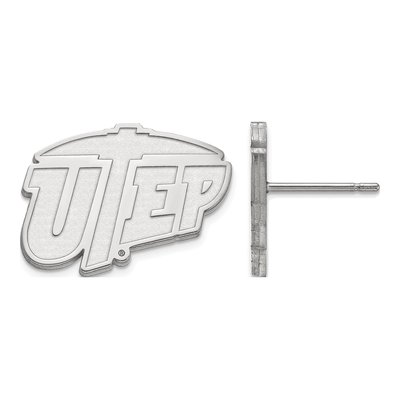 University of Texas at El Paso 10K White Gold Small Stud Earrings
