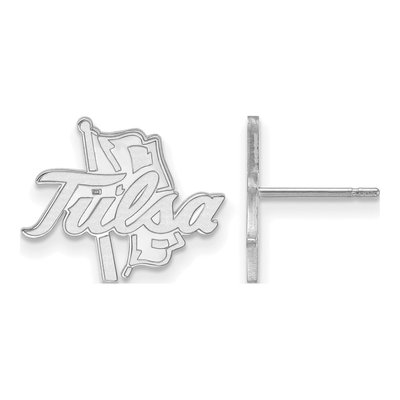 University of Tulsa 10K White Gold Stud Earrings