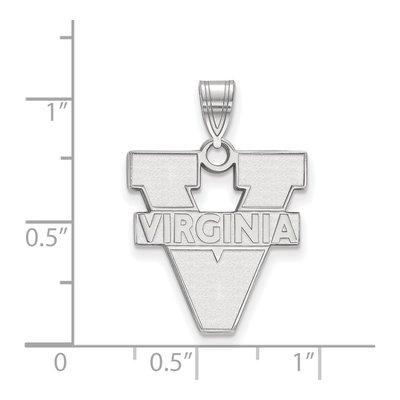 University of Virginia 10K White Gold Large Pendant – view 2