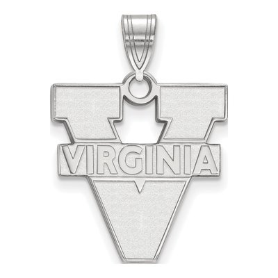 University of Virginia 10K White Gold Large Pendant
