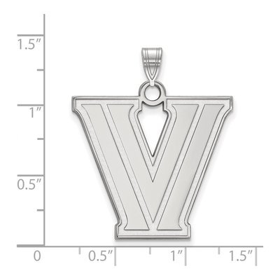 Villanova University 10K White Gold Extra Large Letter V Pendant – view 2