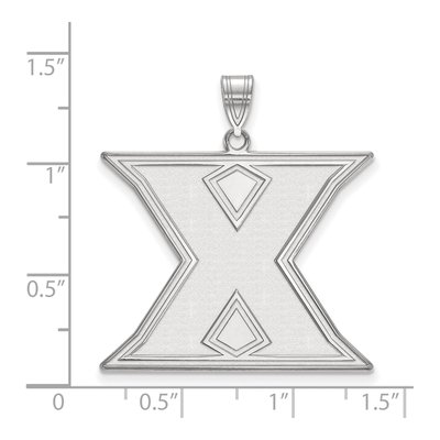 Xavier University 10K White Gold Extra Large Letter X Pendant – view 2