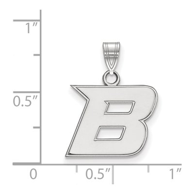 Boise State University 10K White Gold Small Letter B Pendant – view 2