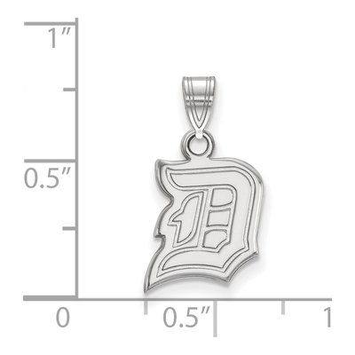 Duquesne University 10K White Gold Small Letter D Pendant – view 2