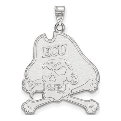 East Carolina University 10K White Gold Pirates Extra Large Pendant