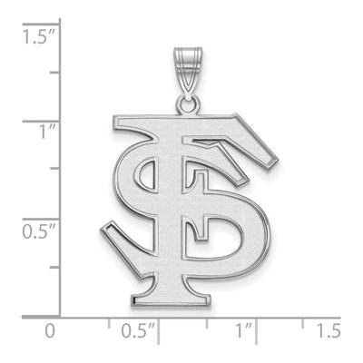 Florida State University 10K White Gold F-S Extra Large Pendant – view 2