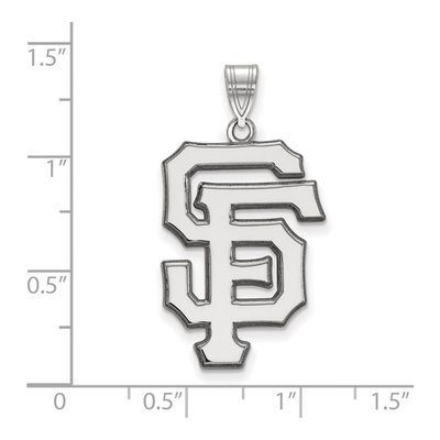 San Francisco Giants 10K White Gold Letters S-F Extra Large Pendant – view 3