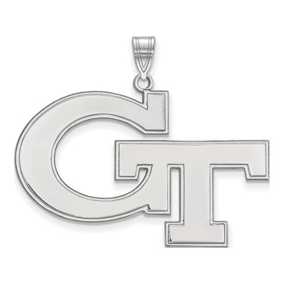 Georgia Institute of Technology 10K White Gold G-T Extra Large Pendant