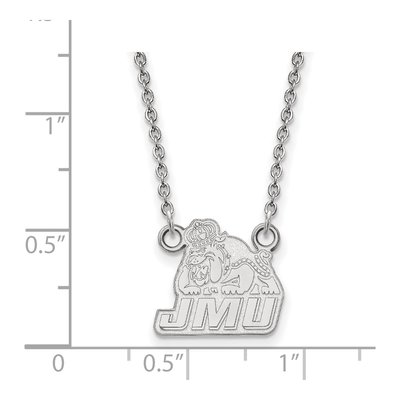 James Madison University 10K White Gold Small Necklace – view 2
