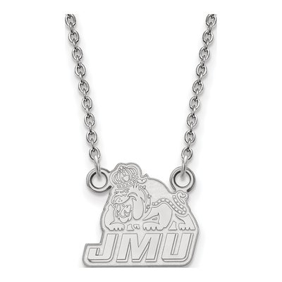 James Madison University 10K White Gold Small Necklace