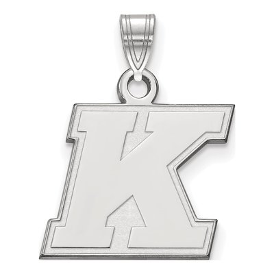 Kent State University 10K White Gold Small Letter K Pendant