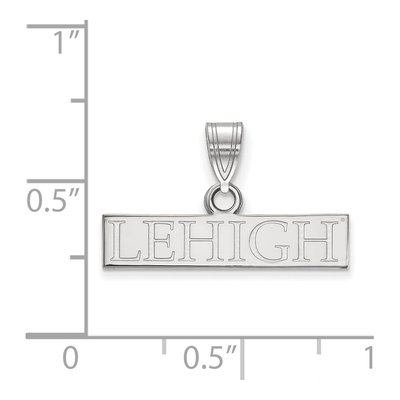 Lehigh University 10K White Gold Small Bar Pendant – view 2