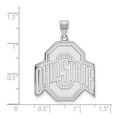 Ohio State University 10K White Gold Extra Large Pendant – view 2
