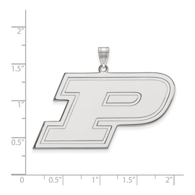 Purdue University 10K White Gold Extra Large Letter P Pendant – view 2