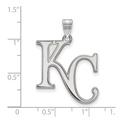 Kansas City Royals 10K White Gold Letters K-C Extra Large Pendant – view 2