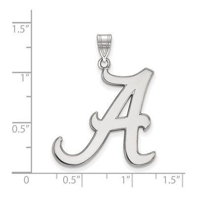 University of Alabama 10K White Gold Extra Large Letter A Pendant – view 2