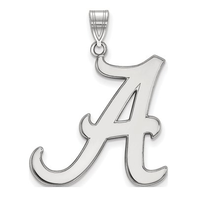 University of Alabama 10K White Gold Extra Large Letter A Pendant