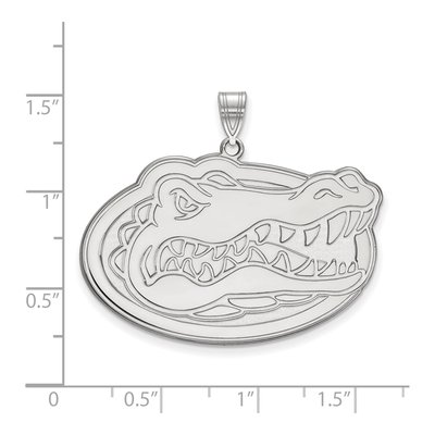 University of Florida 10K White Gold Gator Extra Large Pendant – view 2