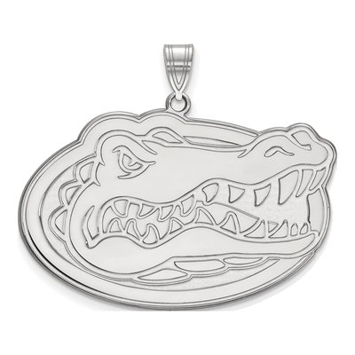University of Florida 10K White Gold Gator Extra Large Pendant