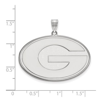 University of Georgia 10K White Gold Extra Large Letter G Pendant – view 2